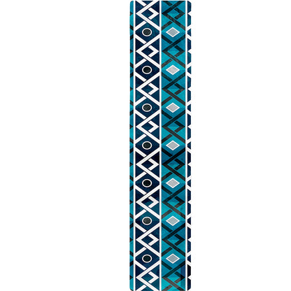 Turquoise Aztec Geometric Pattern Print Table Runner