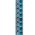Turquoise Aztec Geometric Pattern Print Table Runner