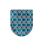Turquoise Aztec Geometric Pattern Print Toilet Lid Cover