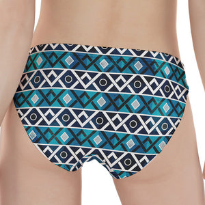 Turquoise Aztec Geometric Pattern Print Women's Panties