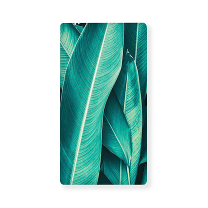 Turquoise Banana Leaf Print Baby Crib Sheet