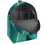 Turquoise Banana Leaf Print Backpack