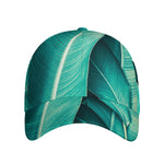 Turquoise Banana Leaf Print Baseball Cap
