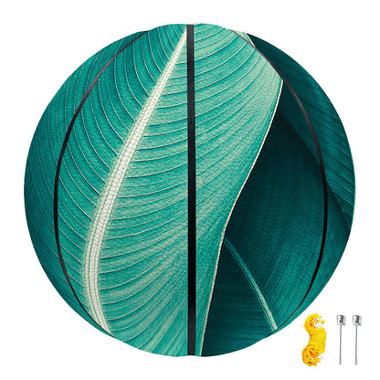 Turquoise Banana Leaf Print Basketball