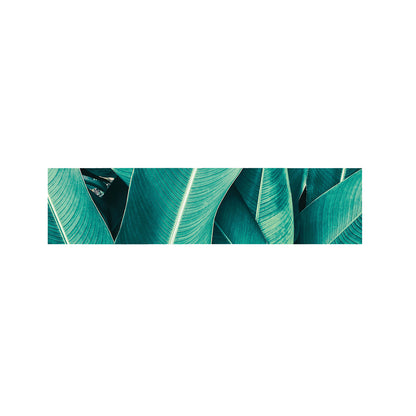 Turquoise Banana Leaf Print Bed Runner