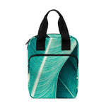 Turquoise Banana Leaf Print Bible Tote Bag