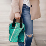 Turquoise Banana Leaf Print Bible Tote Bag