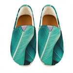 Turquoise Banana Leaf Print Casual Shoes