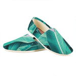 Turquoise Banana Leaf Print Casual Shoes