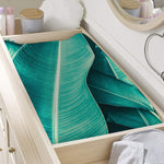 Turquoise Banana Leaf Print Changing Pad Cover