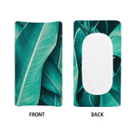 Turquoise Banana Leaf Print Changing Pad Cover