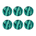 Turquoise Banana Leaf Print Coaster Set