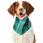 Turquoise Banana Leaf Print Dog Bandana