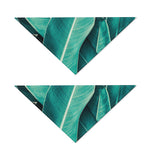 Turquoise Banana Leaf Print Dog Bandana