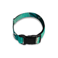 Turquoise Banana Leaf Print Dog Collar
