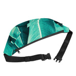 Turquoise Banana Leaf Print Fanny Pack