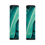 Turquoise Banana Leaf Print Handle Covers