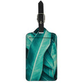 Turquoise Banana Leaf Print Luggage Tag