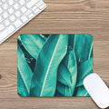 Turquoise Banana Leaf Print Mouse Pad