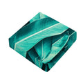 Turquoise Banana Leaf Print Outdoor Seat Cushion Cover