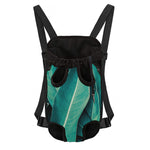 Turquoise Banana Leaf Print Pet Carrier Backpack
