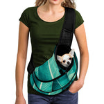 Turquoise Banana Leaf Print Pet Sling Carrier