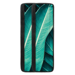Turquoise Banana Leaf Print Refrigerator Handle Covers