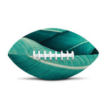 Turquoise Banana Leaf Print Rugby Ball