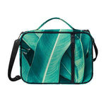 Turquoise Banana Leaf Print Shoulder Strap Bible Bag