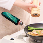 Turquoise Banana Leaf Print Skillet Handle Cover