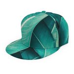Turquoise Banana Leaf Print Snapback Cap