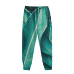 Turquoise Banana Leaf Print Sweatpants