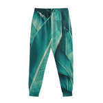 Turquoise Banana Leaf Print Sweatpants