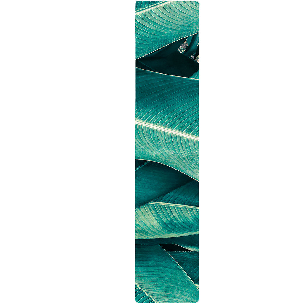 Turquoise Banana Leaf Print Table Runner