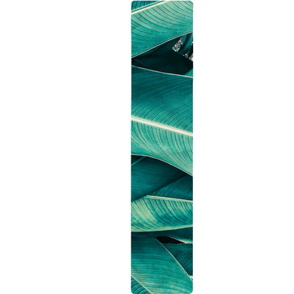Turquoise Banana Leaf Print Table Runner