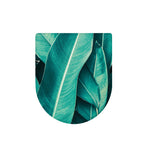 Turquoise Banana Leaf Print Toilet Lid Cover