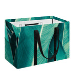 Turquoise Banana Leaf Print Utility Tote Bag