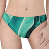 Turquoise Banana Leaf Print Women's Thong