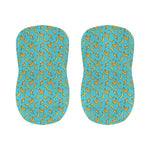 Turquoise Banana Pattern Print Bar Stool Covers