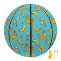 Turquoise Banana Pattern Print Basketball