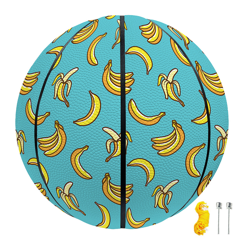 Turquoise Banana Pattern Print Basketball