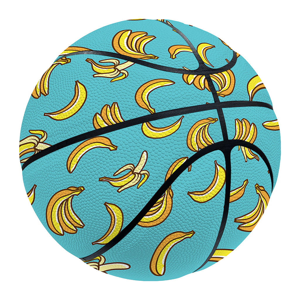 Turquoise Banana Pattern Print Basketball