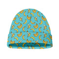 Turquoise Banana Pattern Print Beanie