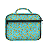 Turquoise Banana Pattern Print Briefcase Bible Bag