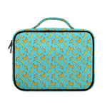 Turquoise Banana Pattern Print Briefcase Bible Bag