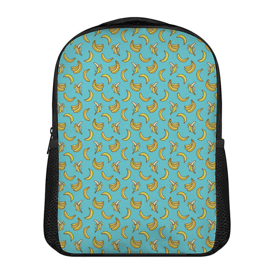 Turquoise Banana Pattern Print Casual Backpack