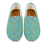 Turquoise Banana Pattern Print Casual Shoes
