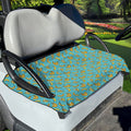 Turquoise Banana Pattern Print Golf Cart Seat Cover