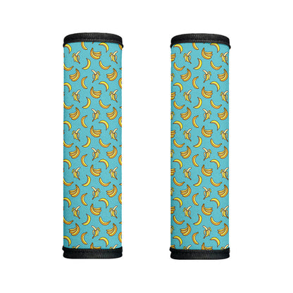 Turquoise Banana Pattern Print Handle Covers