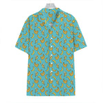 Turquoise Banana Pattern Print Hawaiian Shirt